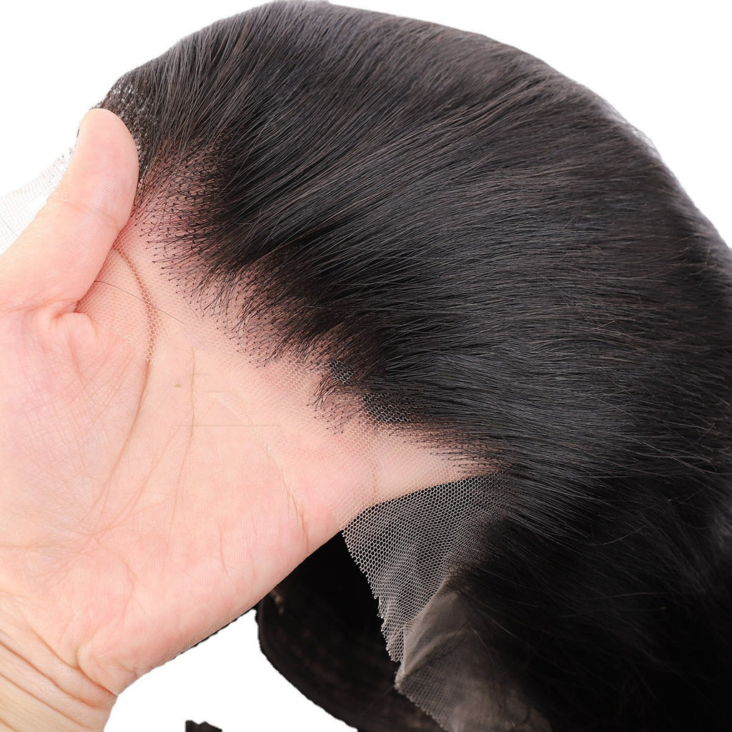 30 Inch Straight Human Hair Wig 13x6 HD Lace Front Wig 250% Density Natural Color