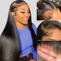 30 Inch Straight Human Hair Wig 13x6 HD Lace Front Wig 250% Density Natural Color
